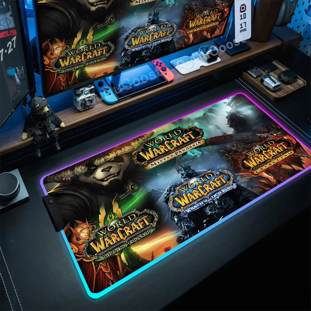 Laptop Accessories World - Tappetino per mouse RGB Gioco World