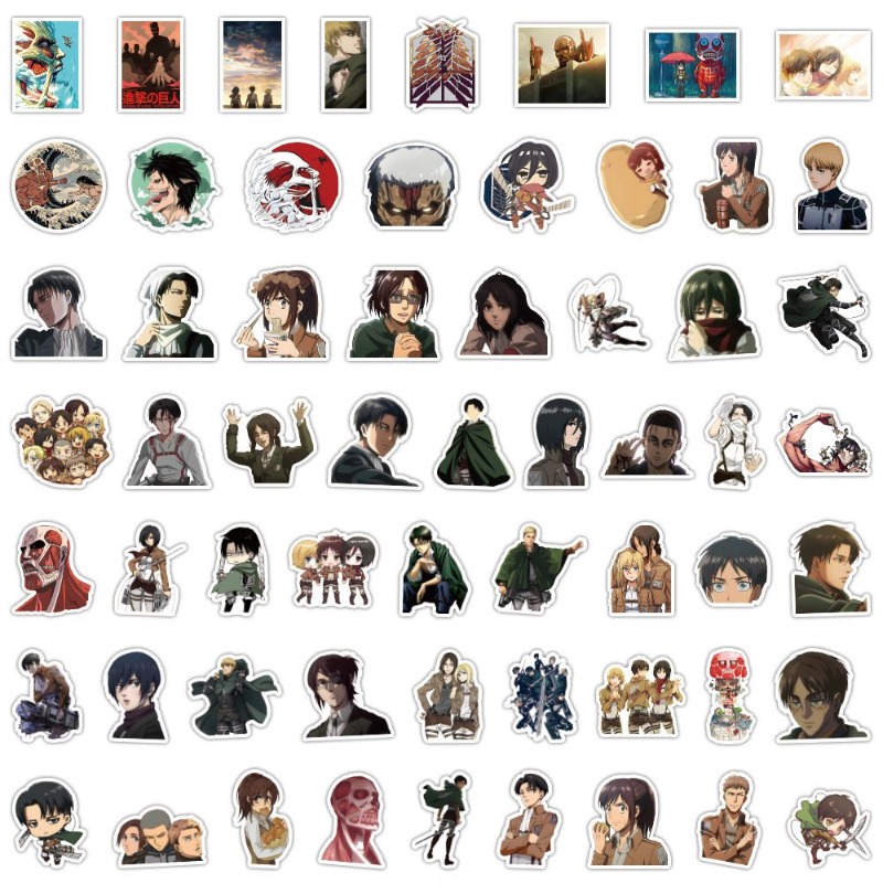 60 Pezzi Adesivi Anime Attack  - Laptop Accessories Toy recensione e prezzo